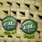 Bud Light Lime Bottle Cap Earrings2
