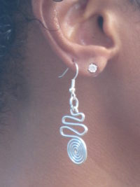 Aluminum Spiral and Swirl Earring